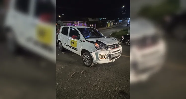 Motociclista fica ferida após colisão com carro de aplicativo em PG