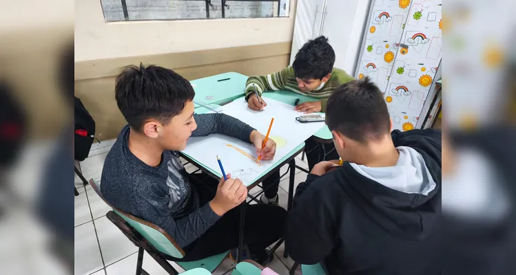 Confira os registros do trabalho em sala de aula.