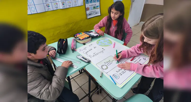 Confira os registros do trabalho em sala de aula.