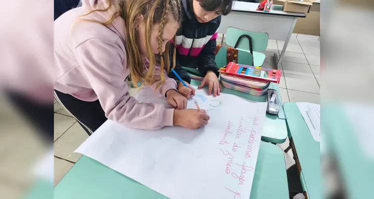Confira os registros do trabalho em sala de aula.