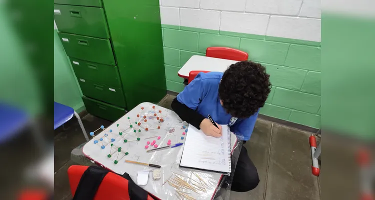 Confira os registros dentro da sala de aula.