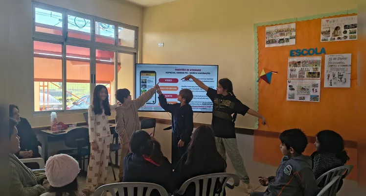 As ações da turma tiveram início com a videoaula do Vamos Ler e Unimed PG.