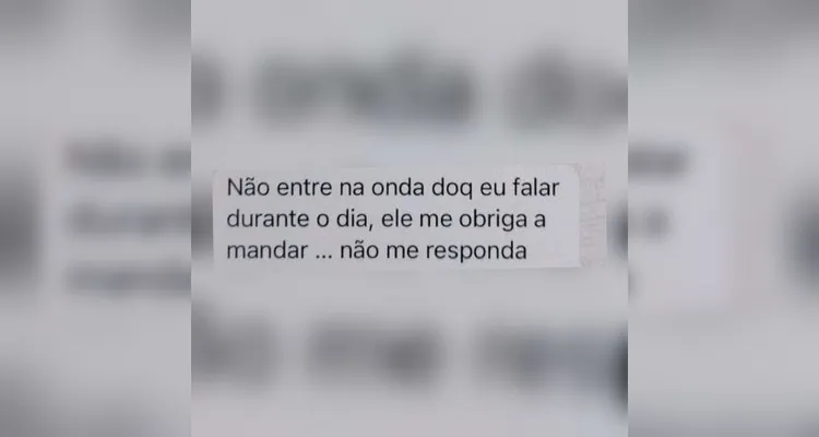 Mensagens divulgadas pela polícia