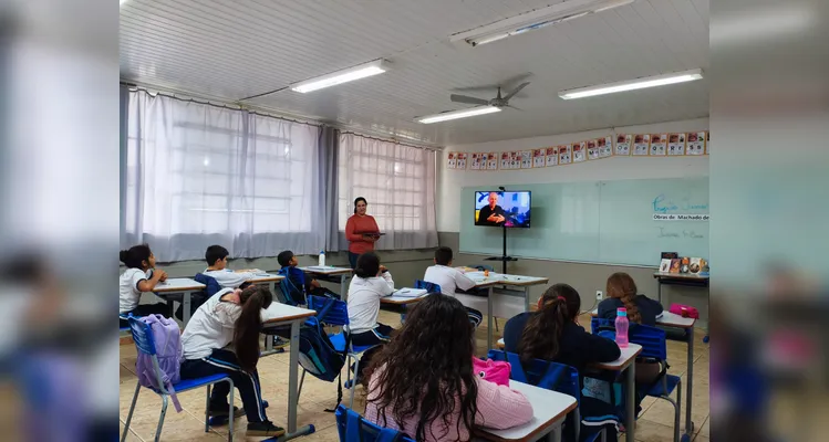 Confira os registros do trabalho em sala de aula.