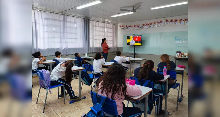 Confira os registros do trabalho em sala de aula.