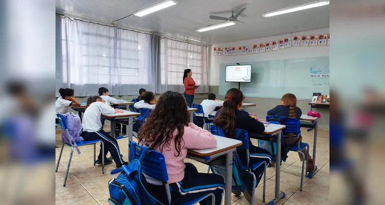 Confira os registros do trabalho em sala de aula.