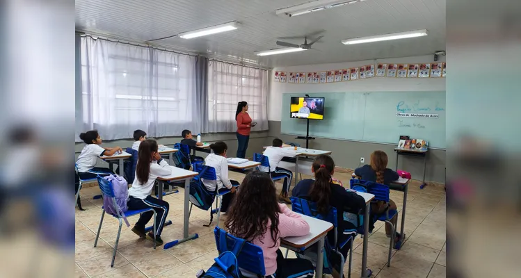 Confira os registros do trabalho em sala de aula.