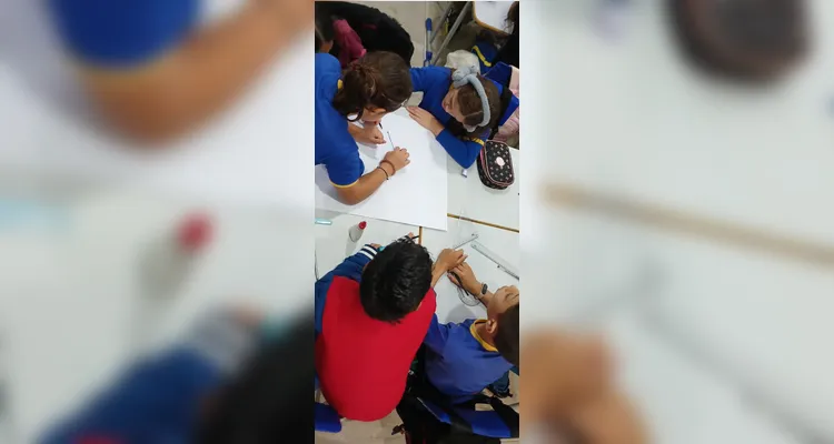 Confira a série de registros do amplo trabalho em sala de aula.