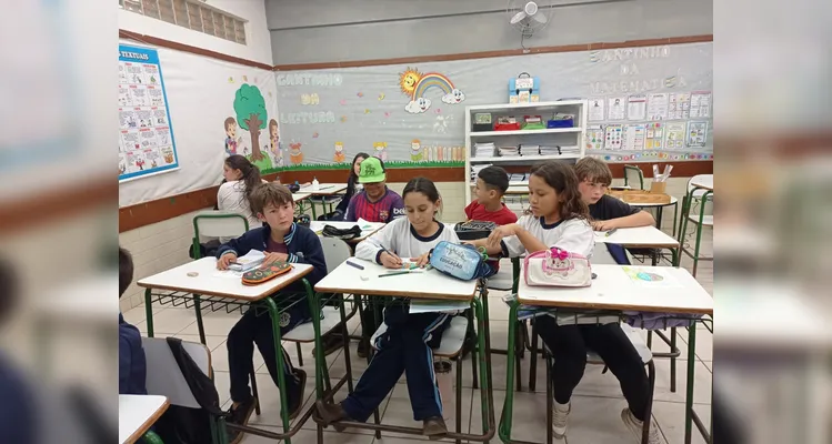 Confira os registros do trabalho em sala de aula,