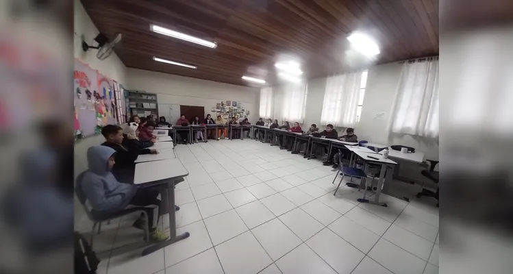 Confira os registros do trabalho em sala de aula.