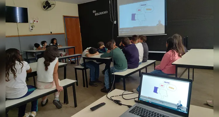 Confira a série de registros do trabalho com os alunos em vários momentos.