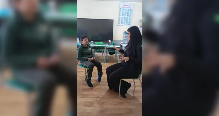 Confira os registros do trabalho em sala de aula.