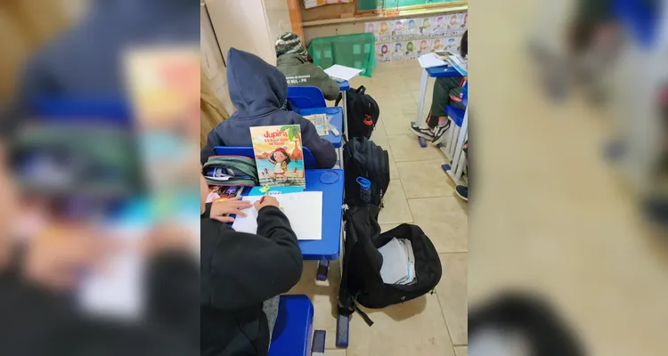 Confira os registros em sala de aula.