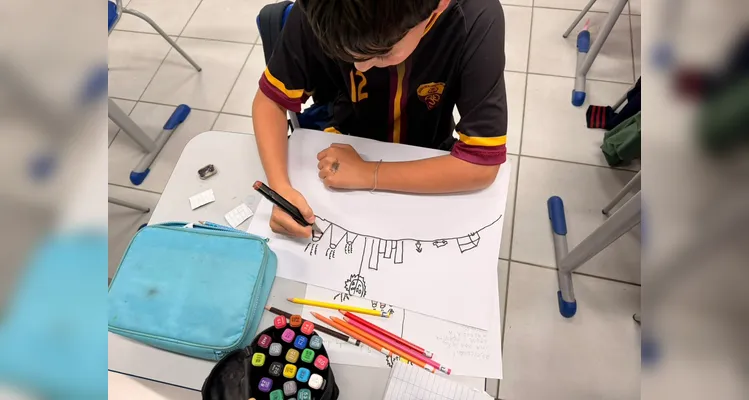 Confira a série de registros do trabalho em sala de aula.