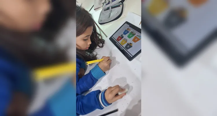 Confira os registros do trabalho em sala de aula.