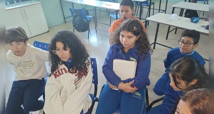 Confira os registros do trabalho em sala de aula.