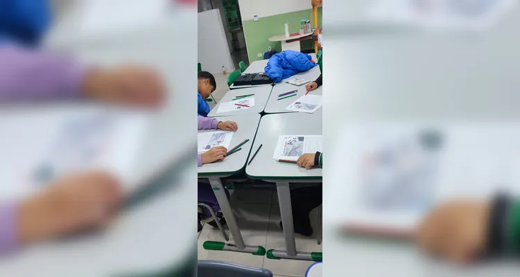Confira os registros do trabalho em sala de aula.