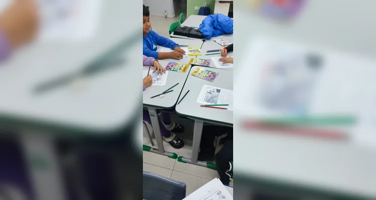 Confira os registros do trabalho em sala de aula.