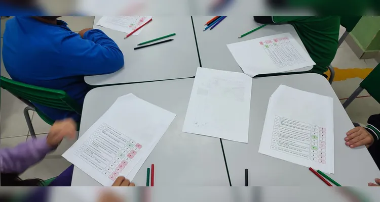 Confira os registros do trabalho em sala de aula.