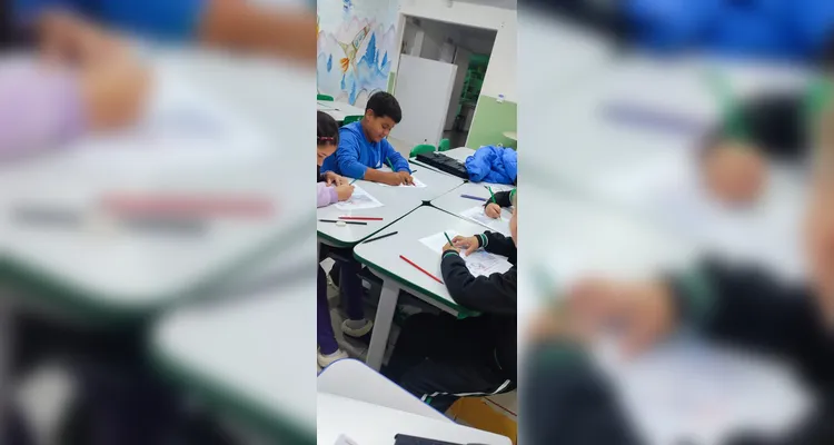 Confira os registros do trabalho em sala de aula.
