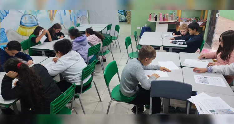 Confira os registros do trabalho em sala de aula.