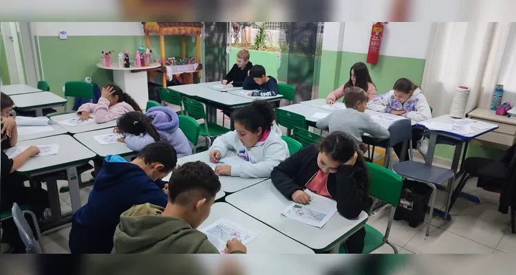 Confira os registros do trabalho em sala de aula.
