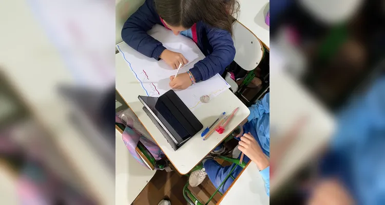 Confira os registros do trabalho em sala de aula.