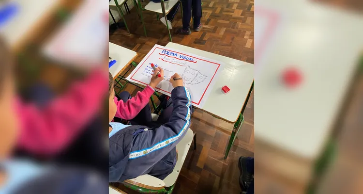 Confira os registros do trabalho em sala de aula.