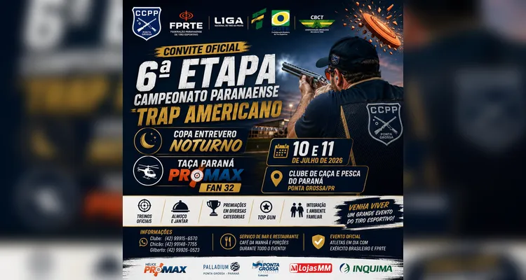 PG recebe a 6ª etapa do campeonato paranaense de Trap Americano