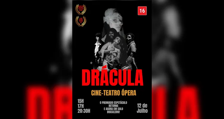 Companhia Pé na Cova apresenta espetáculo “Drácula” neste domingo