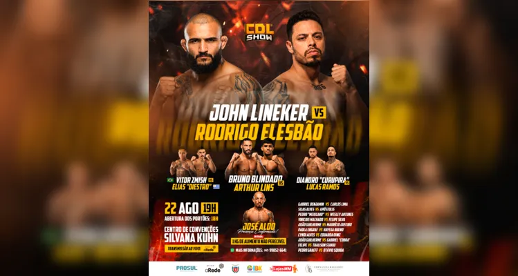 Com José Aldo, John Lineker e Rodrigo Elesbão, CDL Show agita Ponta Grossa