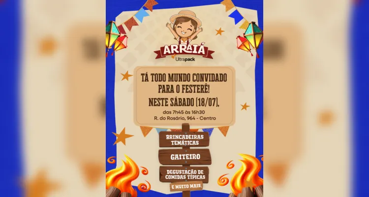 Ultrapack promove Arraiá com atrações, degustações e diversão para toda a família em PG
