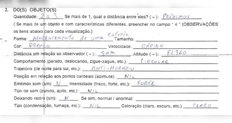 Pilotos relataram 18 casos de OVNIs no Brasil em 2025