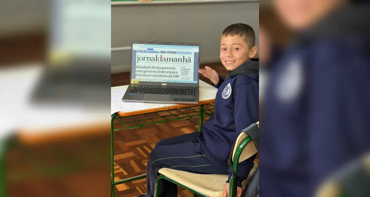 Os estudantes também realizaram pesquisas com o Jornal da Manhã digital e elaboraram sua própria versão de um periódico.
