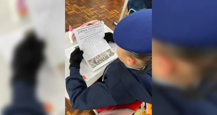 Os estudantes também realizaram pesquisas com o Jornal da Manhã digital e elaboraram sua própria versão de um periódico.