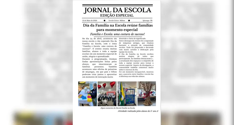 Os estudantes também realizaram pesquisas com o Jornal da Manhã digital e elaboraram sua própria versão de um periódico.
