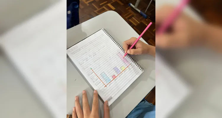 Os alunos também elaboraram gráficos e tabelas.