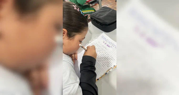 Os alunos também escreveram cartas para o seu "eu do futuro".