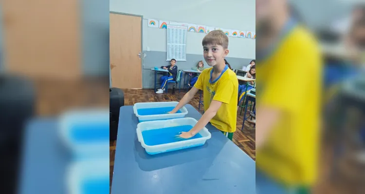 Através da dinâmica prática, os alunos puderam compreender o tema dos estudos com maior facilidade.