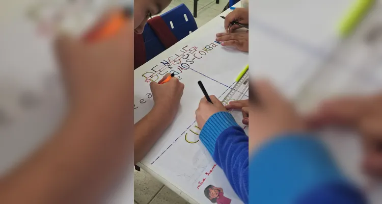 Confira a série de registros do trabalho dos alunos.