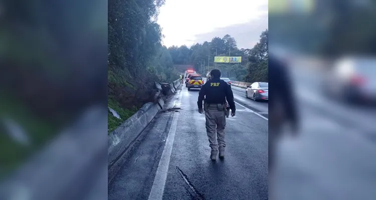Motorista desaparece após veículo cair na Represa Vossoroca na BR-376