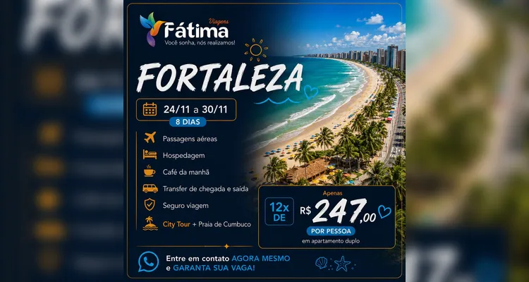 Fátima Viagens reúne destinos nacionais com condições especiais em agosto