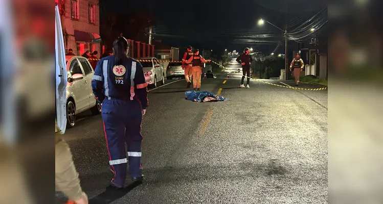 Idosa de 74 anos é atropelada e morre no Jd. Carvalho em PG