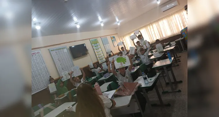 Confira os registros em sala de aula.