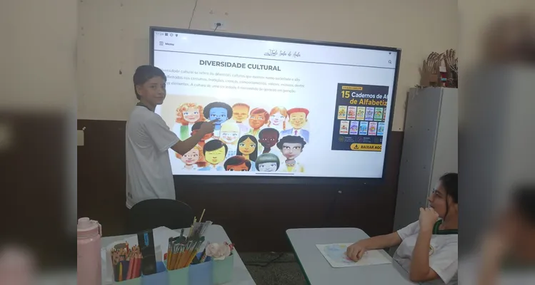Confira os registros em sala de aula.