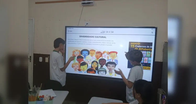 Confira os registros em sala de aula.