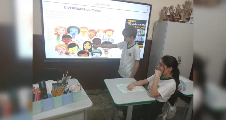 Confira os registros em sala de aula.