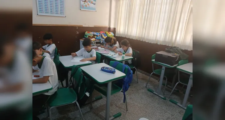 Confira os registros em sala de aula.
