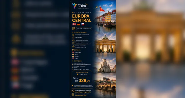 Fátima Viagens apresenta novos roteiros para viajar pelo Brasil e pela Europa