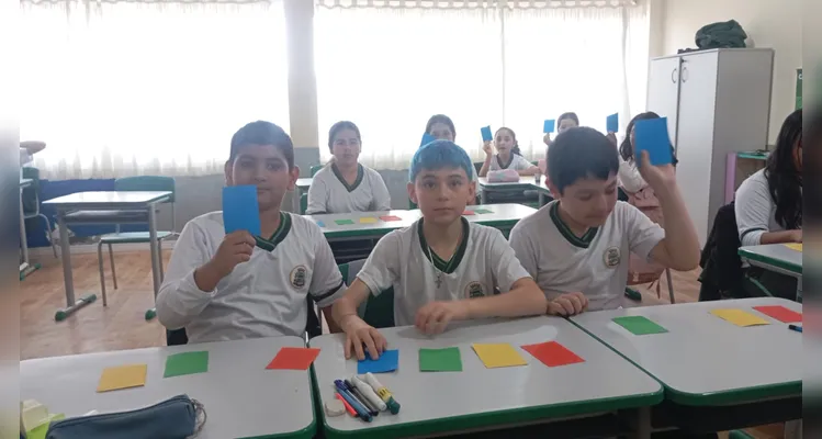 Confira os registros do trabalho em sala de aula.
